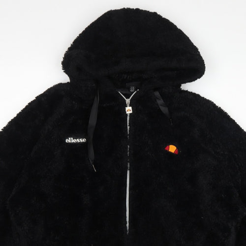 Ellesse Women’s Black UK 10 Giovanna Hooded Faux Fur Fleece Jacket