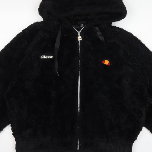 Ellesse Women’s Black UK 10 Giovanna Hooded Faux Fur Fleece Jacket