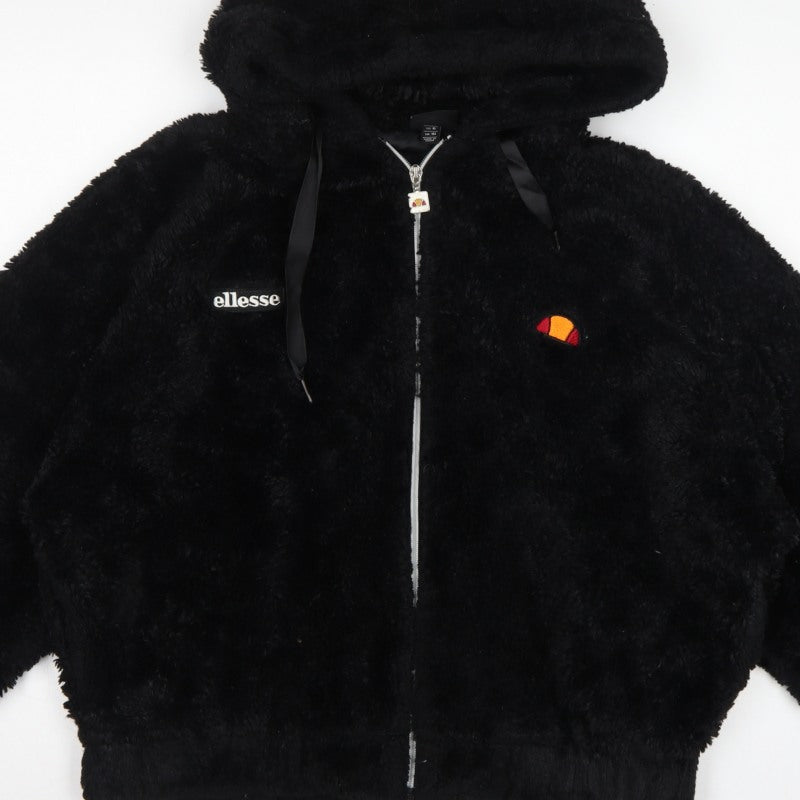 Ellesse Women’s Black UK 10 Giovanna Hooded Faux Fur Fleece Jacket