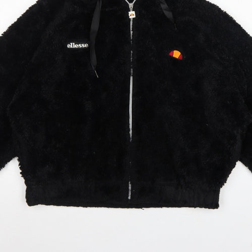 Ellesse Women’s Black UK 10 Giovanna Hooded Faux Fur Fleece Jacket