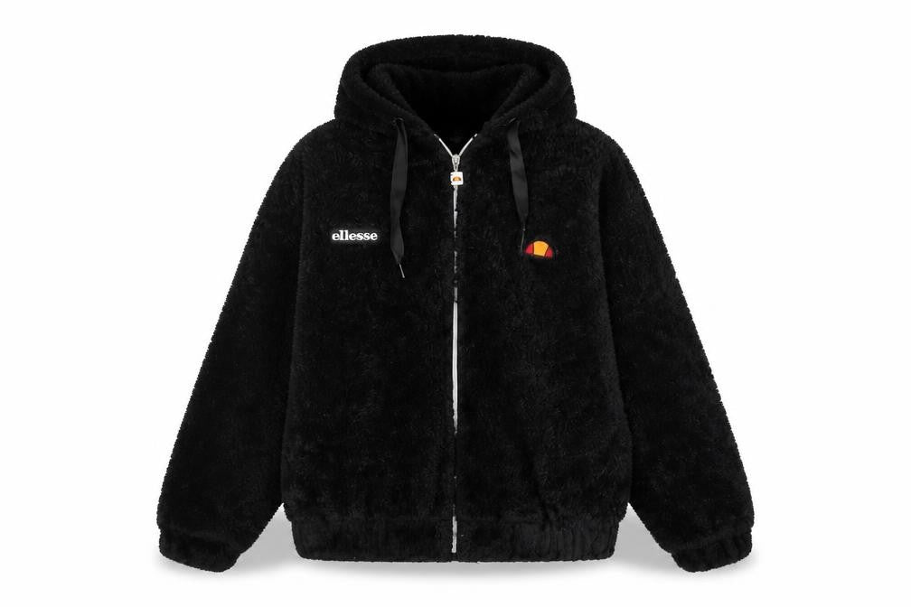 Ellesse Women’s Black UK 10 Giovanna Hooded Faux Fur Fleece Jacket