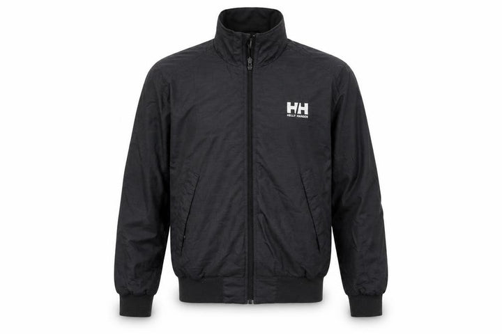 Helly Hansen Men's Black S Bomber Jacket Full Zip Logo Pockets