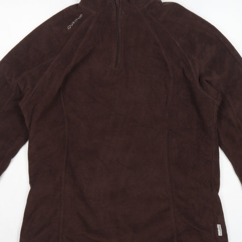 Quechua Women’s Brown XL 1/4 Zip Fleece Pullover Sweatshirt