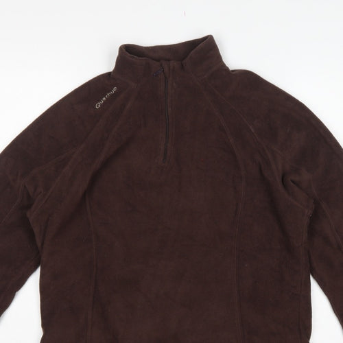 Quechua Women’s Brown XL 1/4 Zip Fleece Pullover Sweatshirt