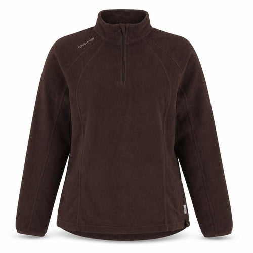 Quechua Women’s Brown XL 1/4 Zip Fleece Pullover Sweatshirt