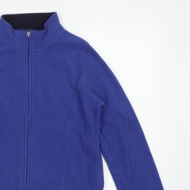 Isle Essentials Women’s Blue Fleece Jacket S UK 10-12 Full Zip Pockets