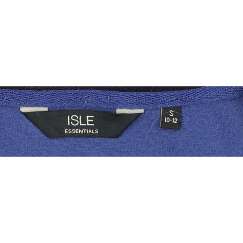 Isle Essentials Women’s Blue Fleece Jacket S UK 10-12 Full Zip Pockets