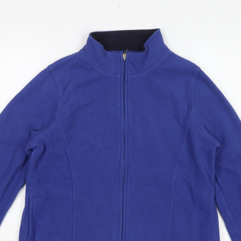 Isle Essentials Women’s Blue Fleece Jacket S UK 10-12 Full Zip Pockets