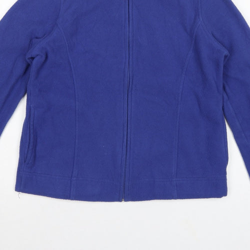 Isle Essentials Women’s Blue Fleece Jacket S UK 10-12 Full Zip Pockets