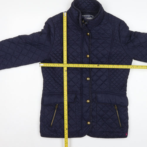 Joules Women’s Blue UK 14 Quilted Padded Mid-Length Jacket