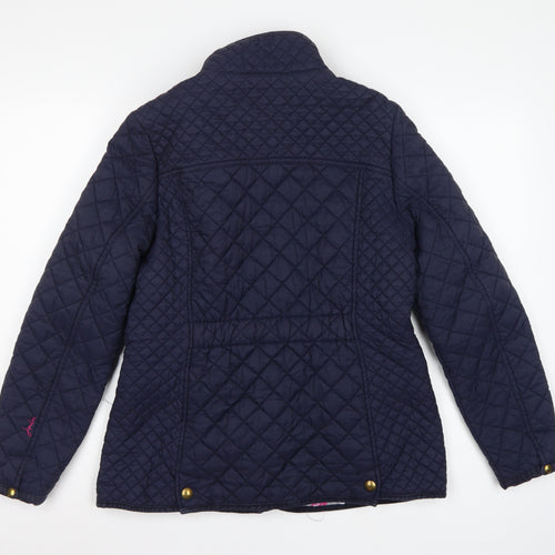 Joules Women’s Blue UK 14 Quilted Padded Mid-Length Jacket