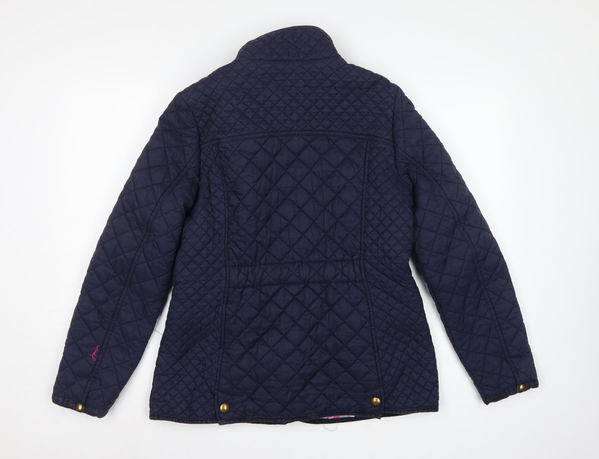 Joules Women’s Blue UK 14 Quilted Padded Mid-Length Jacket