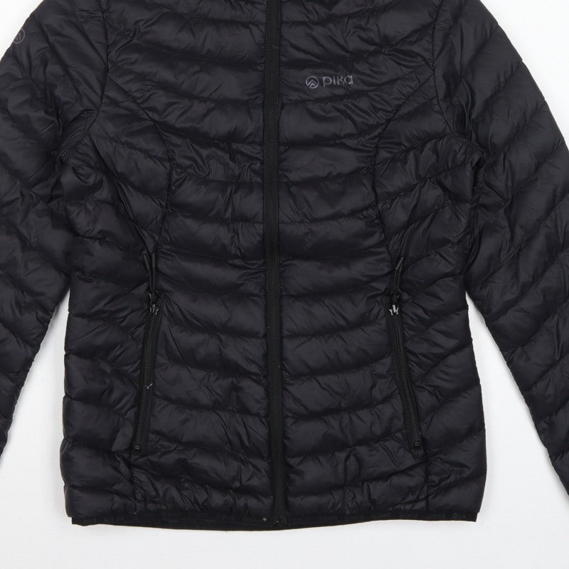 Pika Men's Black S Hooded Puffer Jacket Quilted Insulated Outdoor