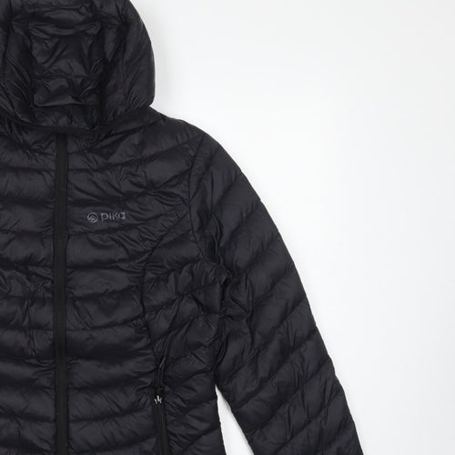 Pika Men's Black S Hooded Puffer Jacket Quilted Insulated Outdoor