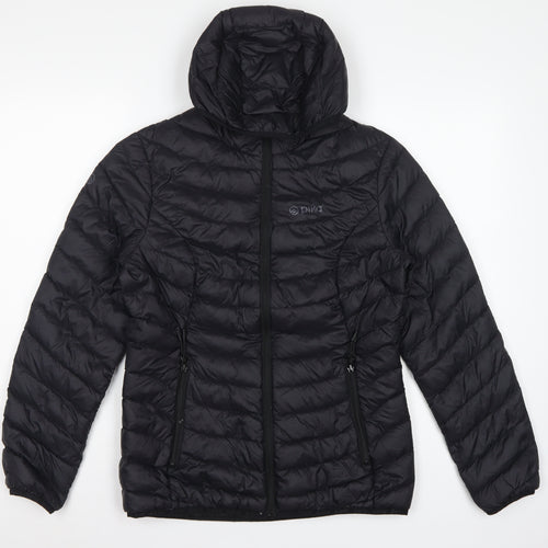 Pika Men's Black S Hooded Puffer Jacket Quilted Insulated Outdoor