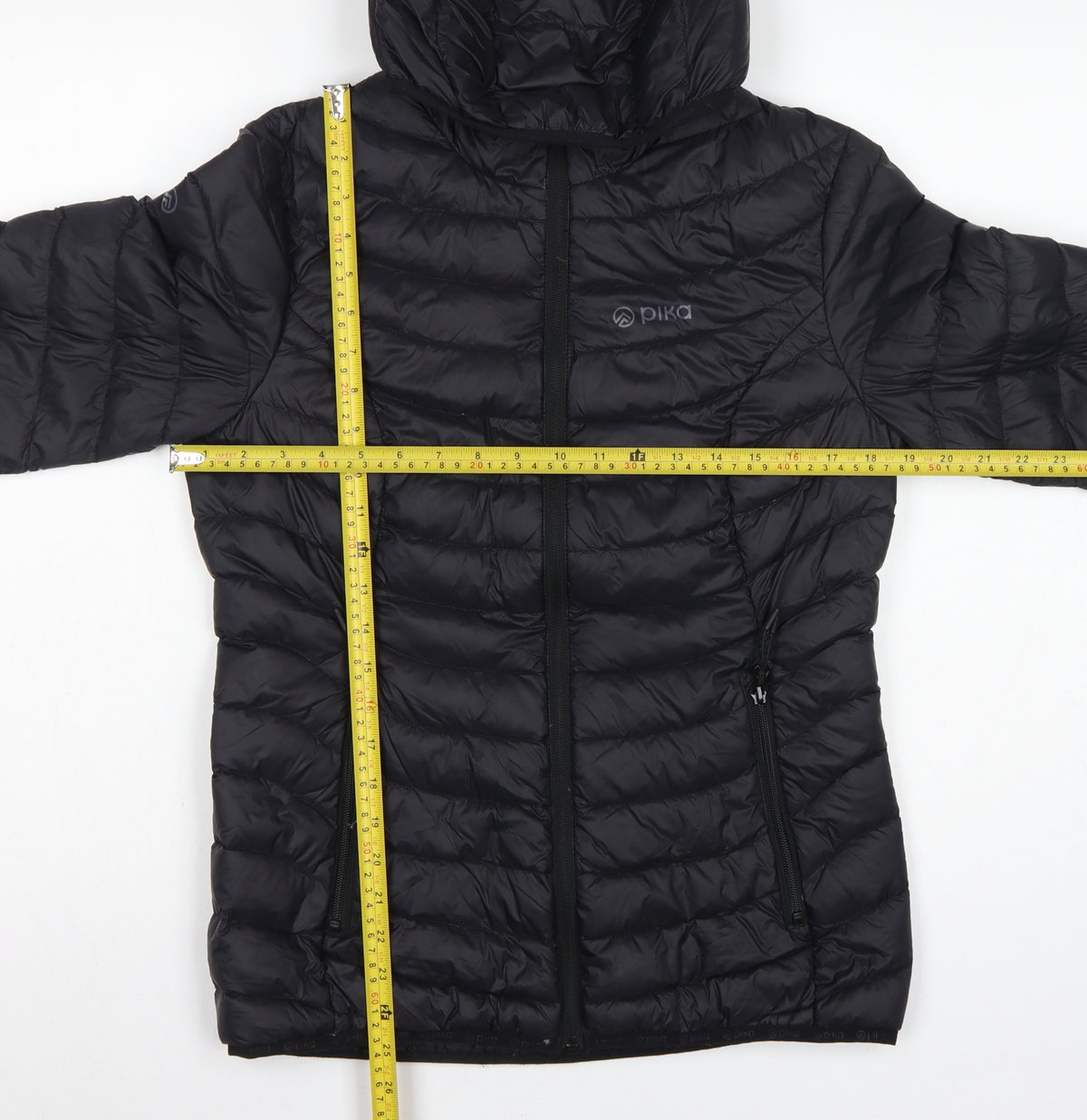 Pika Men's Black S Hooded Puffer Jacket Quilted Insulated Outdoor