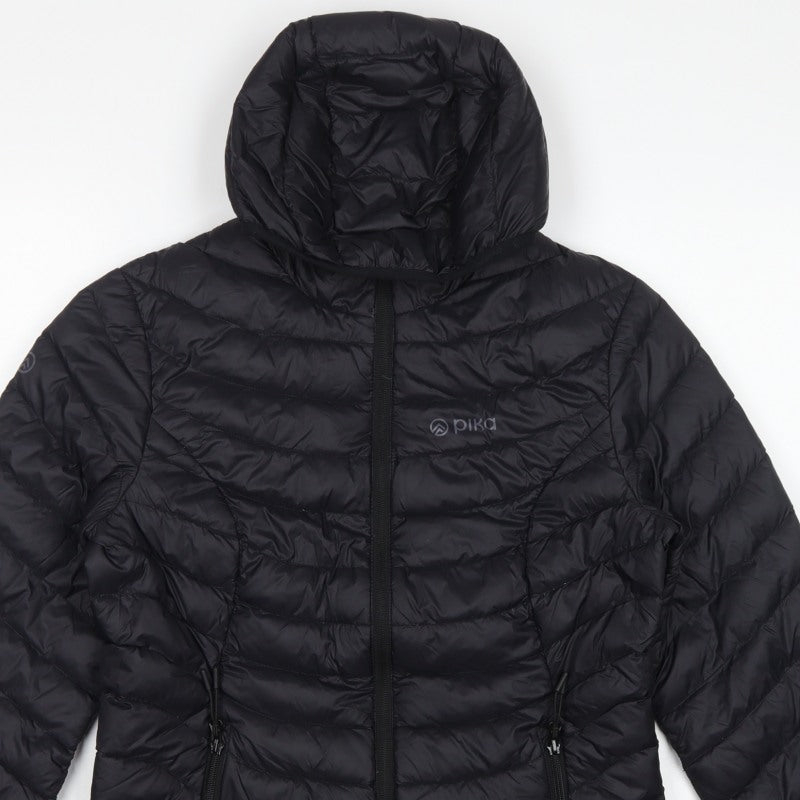 Pika Men's Black S Hooded Puffer Jacket Quilted Insulated Outdoor
