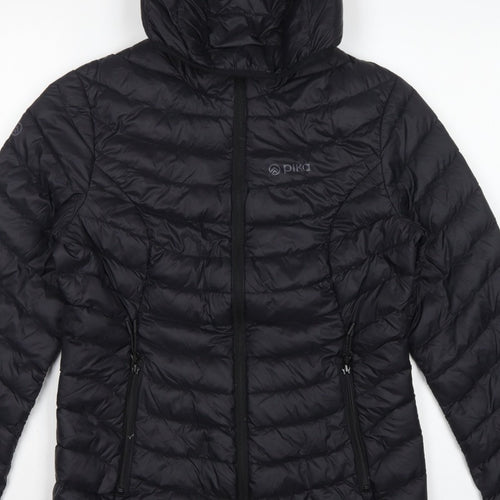 Pika Men's Black S Hooded Puffer Jacket Quilted Insulated Outdoor