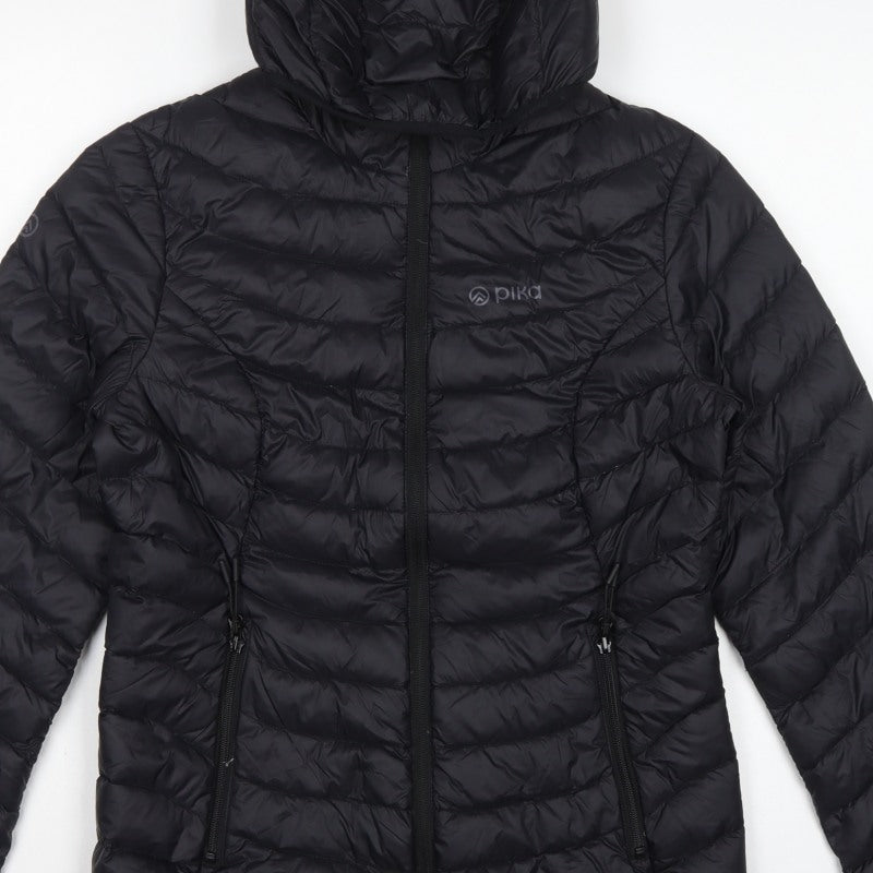 Pika Men's Black S Hooded Puffer Jacket Quilted Insulated Outdoor