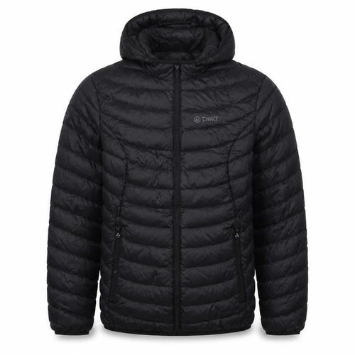 Pika Men's Black S Hooded Puffer Jacket Quilted Insulated Outdoor