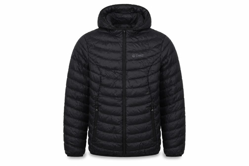 Pika Men's Black S Hooded Puffer Jacket Quilted Insulated Outdoor