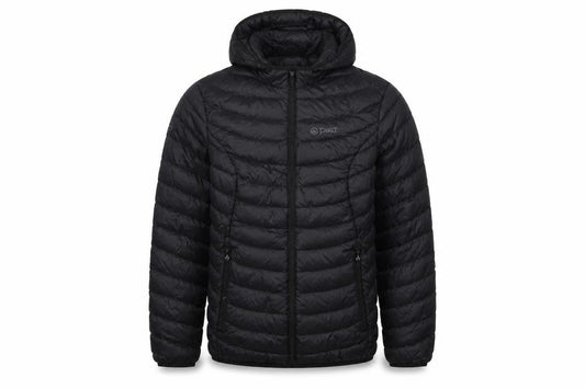 Pika Men's Black S Hooded Puffer Jacket Quilted Insulated Outdoor