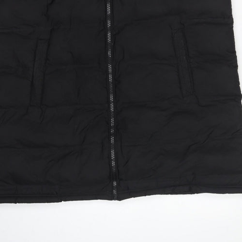 Dunnes Stores Women Black Size 18 Hooded Padded Longline Puffer Gilet