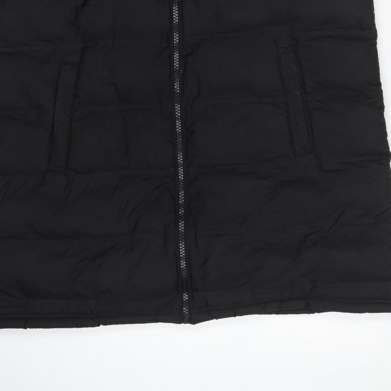 Dunnes Stores Women Black Size 18 Hooded Padded Longline Puffer Gilet