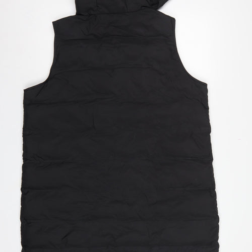 Dunnes Stores Women Black Size 18 Hooded Padded Longline Puffer Gilet