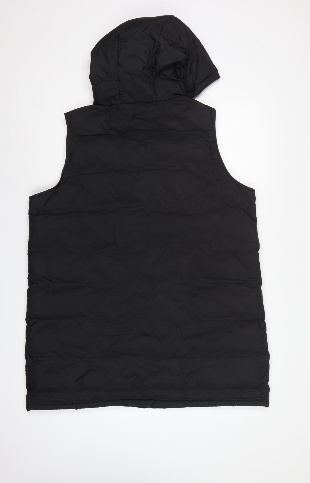 Dunnes Stores Women Black Size 18 Hooded Padded Longline Puffer Gilet