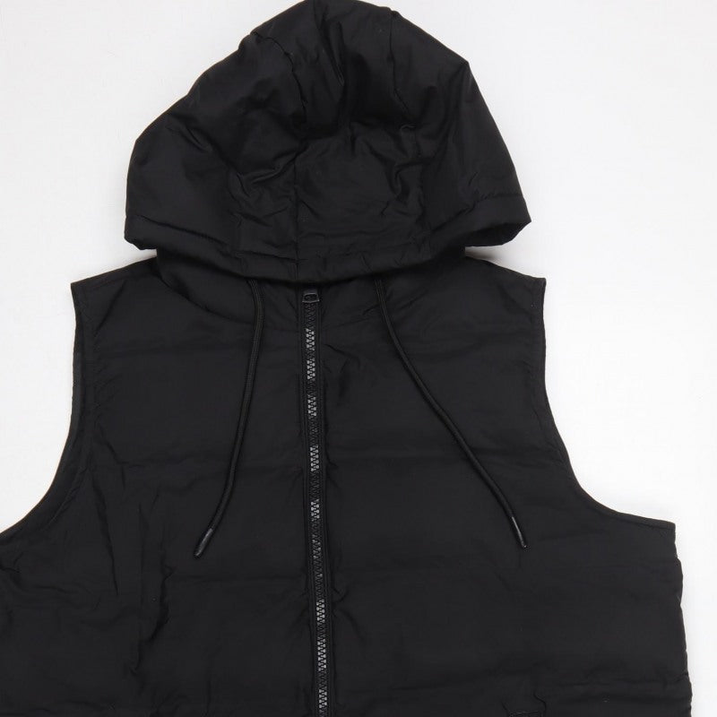 Dunnes Stores Women Black Size 18 Hooded Padded Longline Puffer Gilet