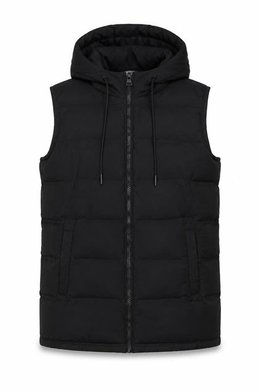 Dunnes Stores Women Black Size 18 Hooded Padded Longline Puffer Gilet