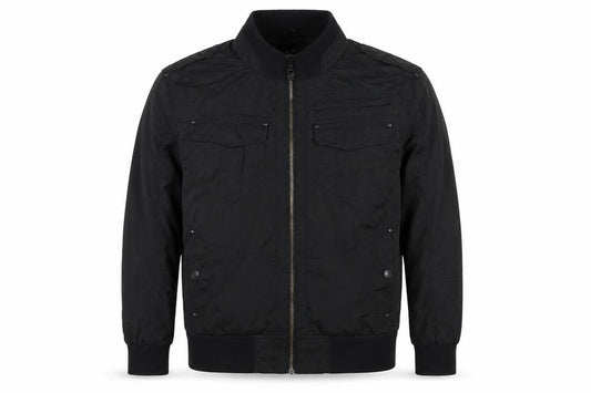 Burton London Men's Black XXL Bomber Jacket Zip Pockets Collared
