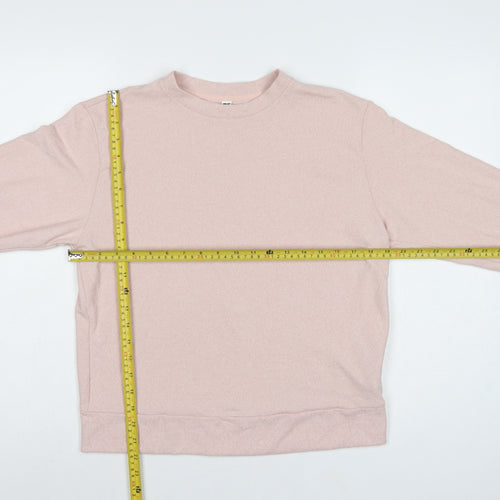 Uniqlo Women Pink XS Basic Crew Neck Long Sleeve Knit Top