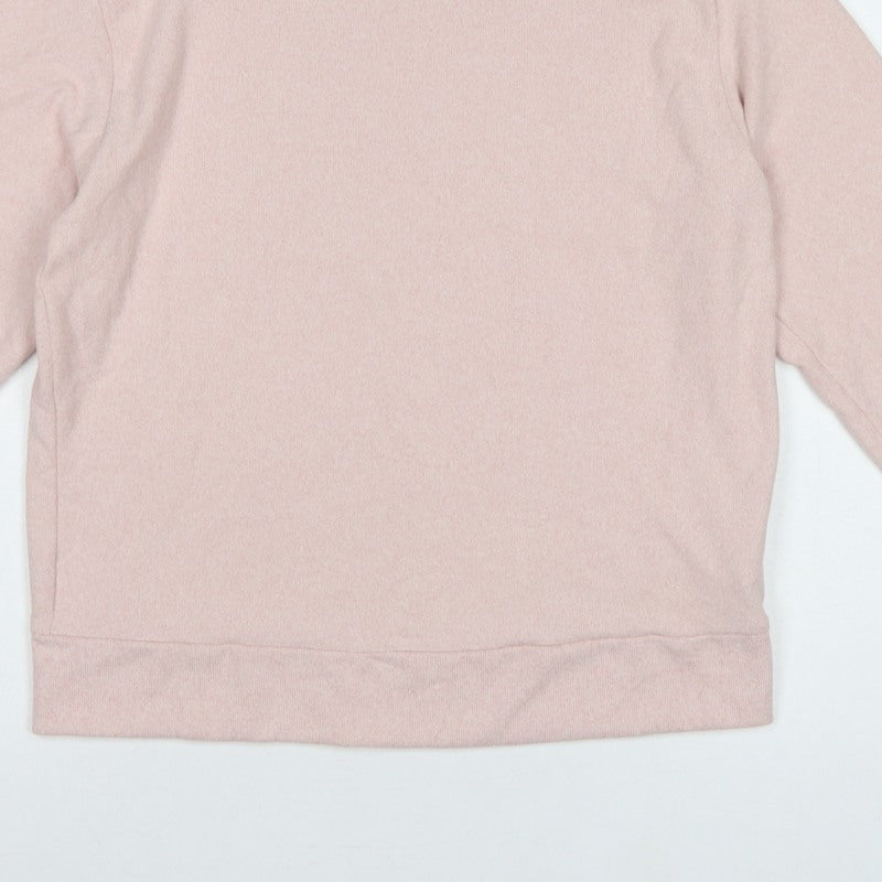 Uniqlo Women Pink XS Basic Crew Neck Long Sleeve Knit Top