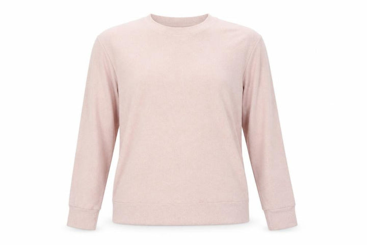 Uniqlo Women Pink XS Basic Crew Neck Long Sleeve Knit Top
