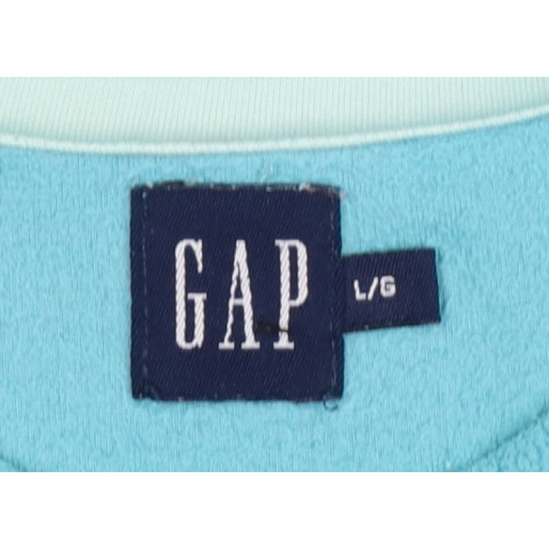Additional view of Gap Women’s Blue L Fleece Pullover Sweatshirt Raglan Sleeve