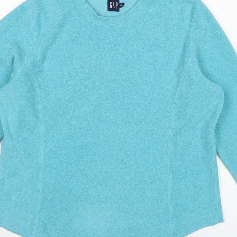 Additional view of Gap Women’s Blue L Fleece Pullover Sweatshirt Raglan Sleeve