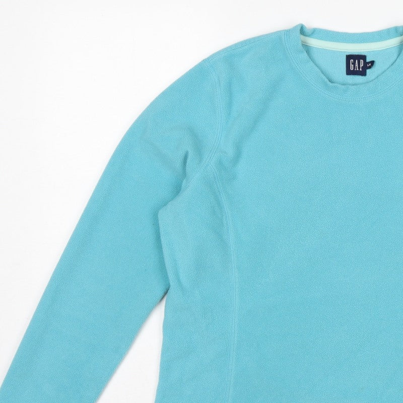 Additional view of Gap Women’s Blue L Fleece Pullover Sweatshirt Raglan Sleeve