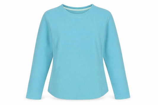 Front view of Gap Women’s Blue L Fleece Pullover Sweatshirt Raglan Sleeve