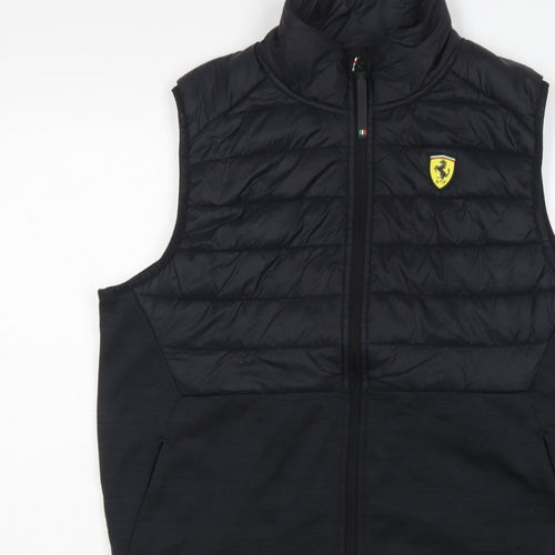 Scuderia Ferrari Men’s Black M Padded Puffer Racing Gilet Waistcoat