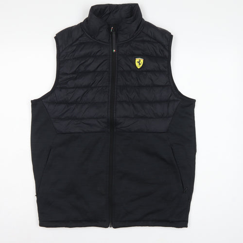 Scuderia Ferrari Men’s Black M Padded Puffer Racing Gilet Waistcoat