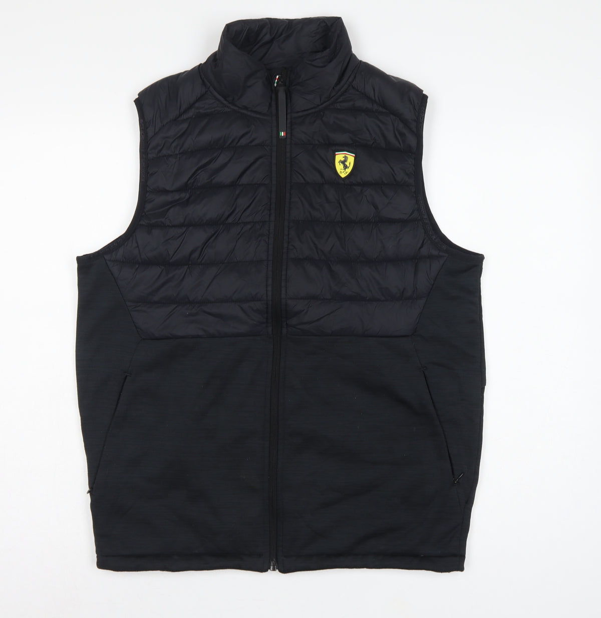 Scuderia Ferrari Men’s Black M Padded Puffer Racing Gilet Waistcoat