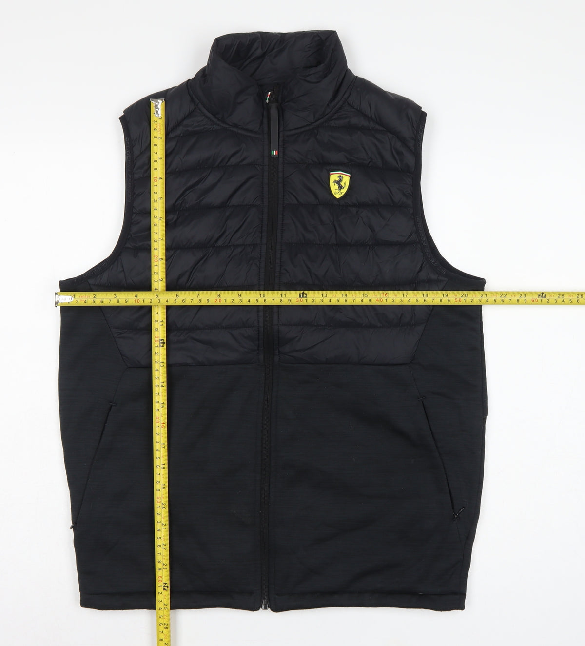 Scuderia Ferrari Men’s Black M Padded Puffer Racing Gilet Waistcoat