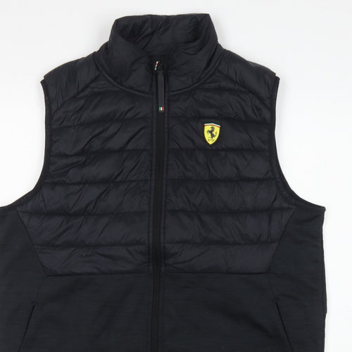 Scuderia Ferrari Men’s Black M Padded Puffer Racing Gilet Waistcoat