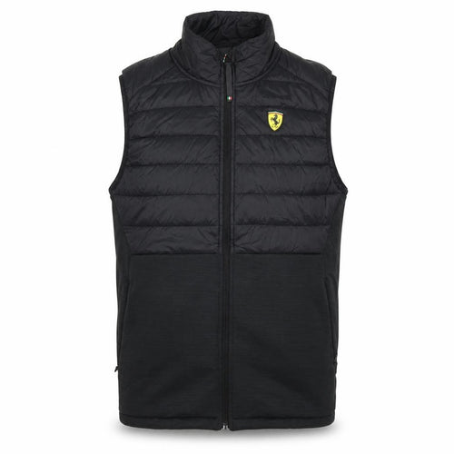 Scuderia Ferrari Men’s Black M Padded Puffer Racing Gilet Waistcoat
