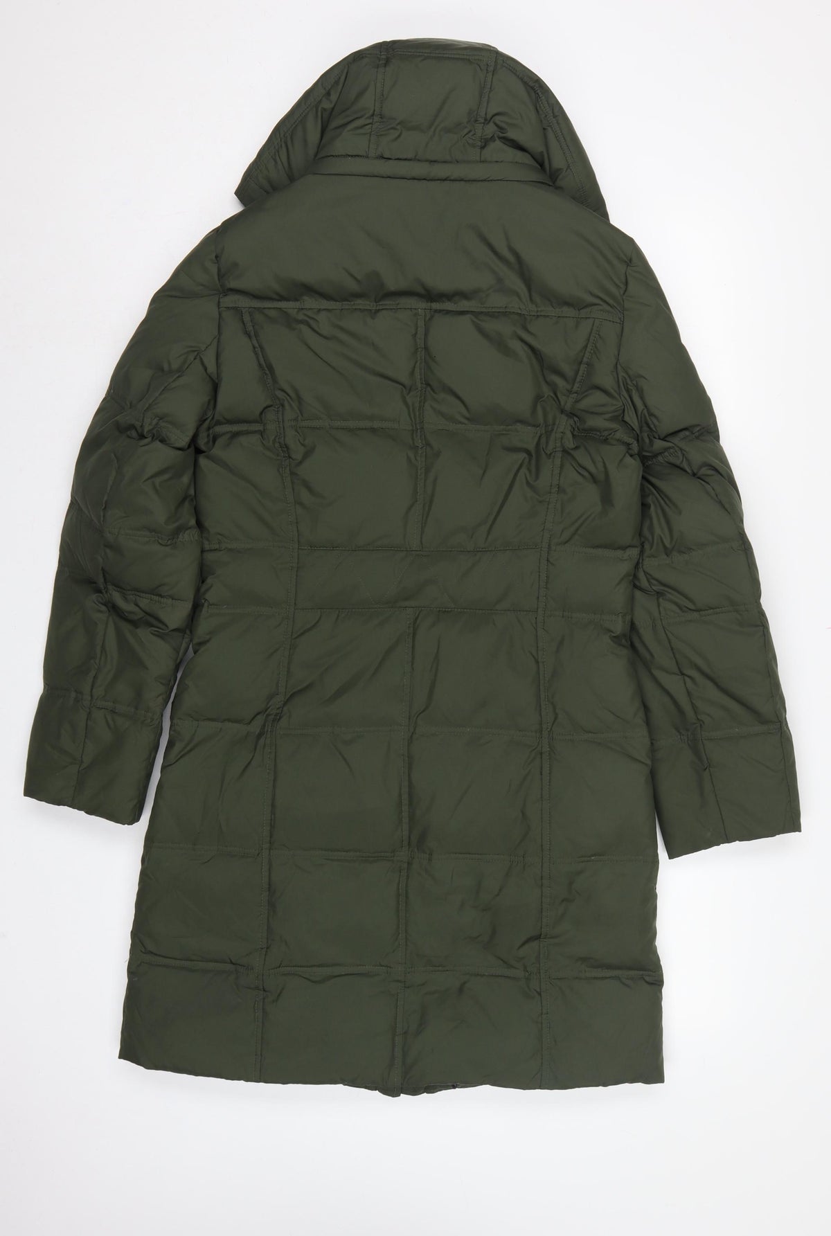 Per Una Women’s Green Small Long Hooded Down Puffer Coat