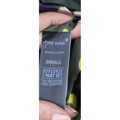 Per Una Women’s Green Small Long Hooded Down Puffer Coat