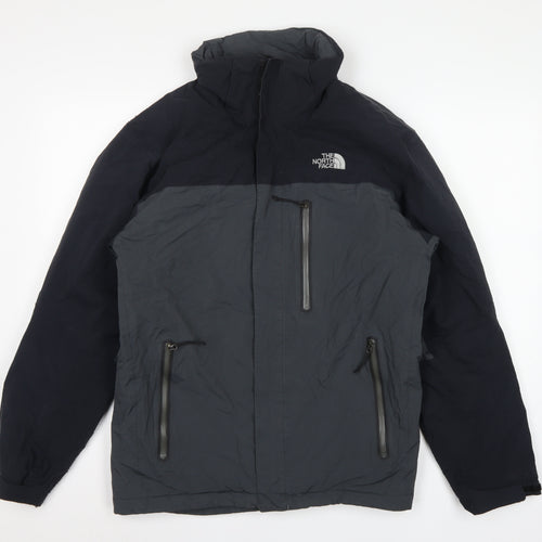 The North Face Men’s M Black Grey HyVent Insulated Hooded Jacket