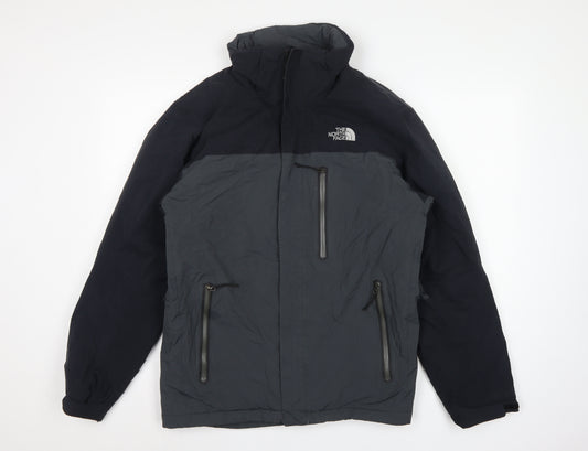 The North Face Men’s M Black Grey HyVent Insulated Hooded Jacket